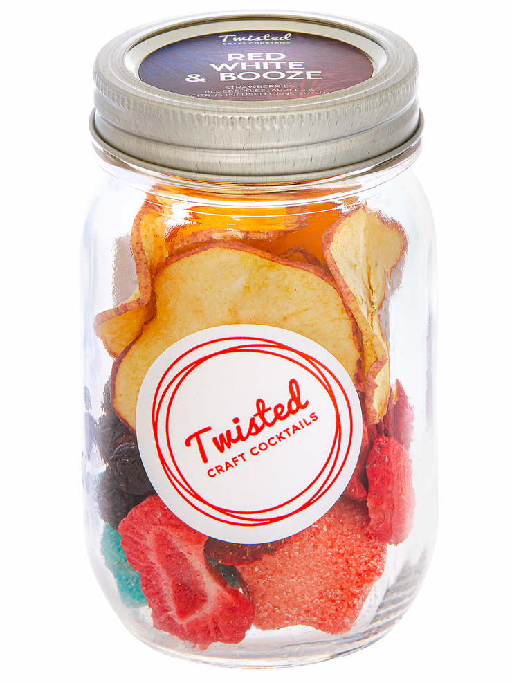 Red, White & Booze Cocktail Jar